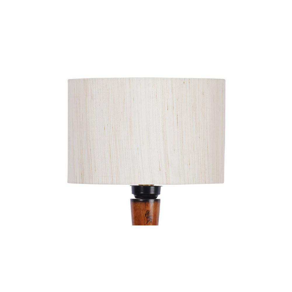 Cameron Brown Cotton Shade Floor Lamp