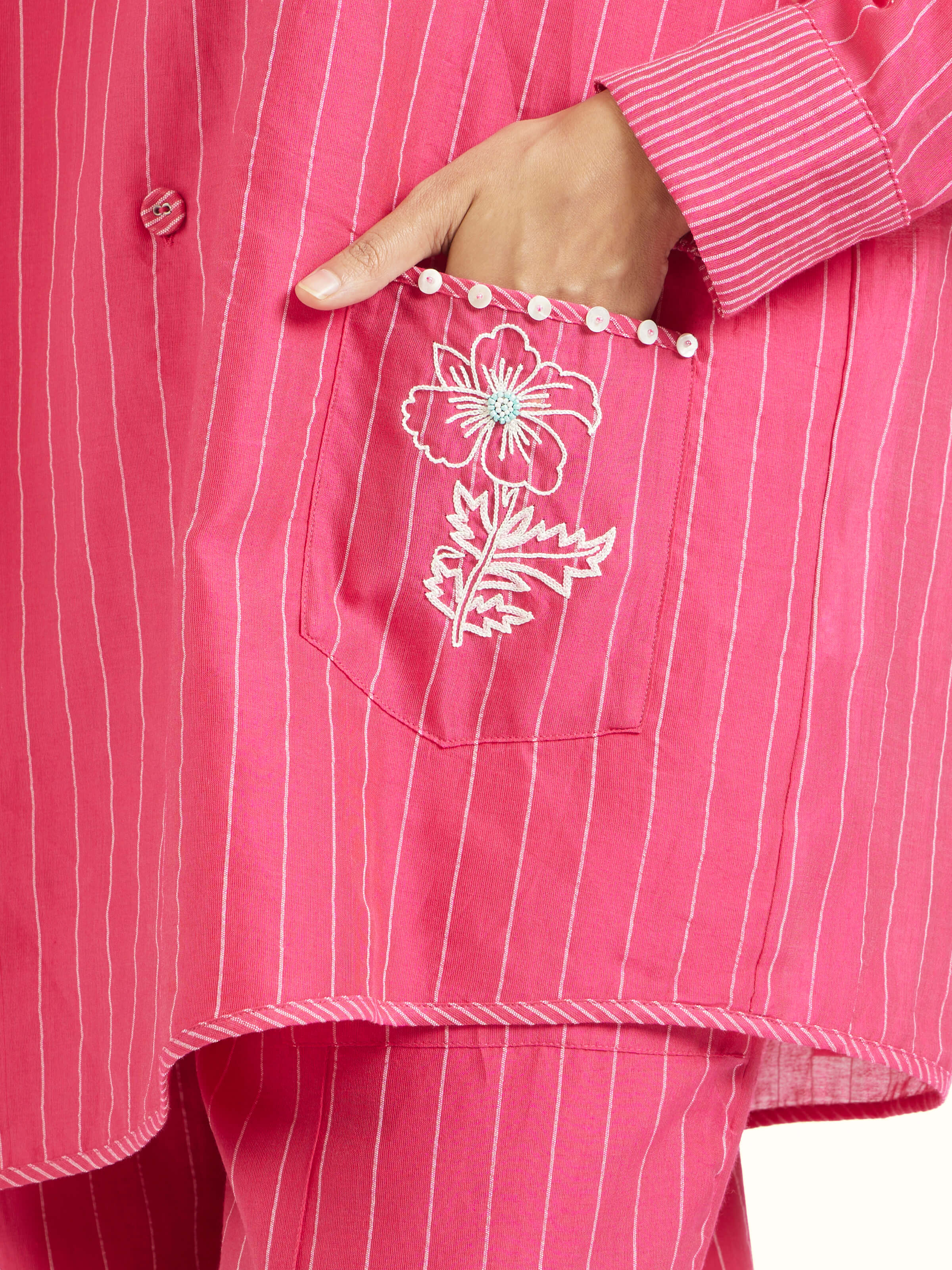 Pink Bengal Handloom 3 Pc Set