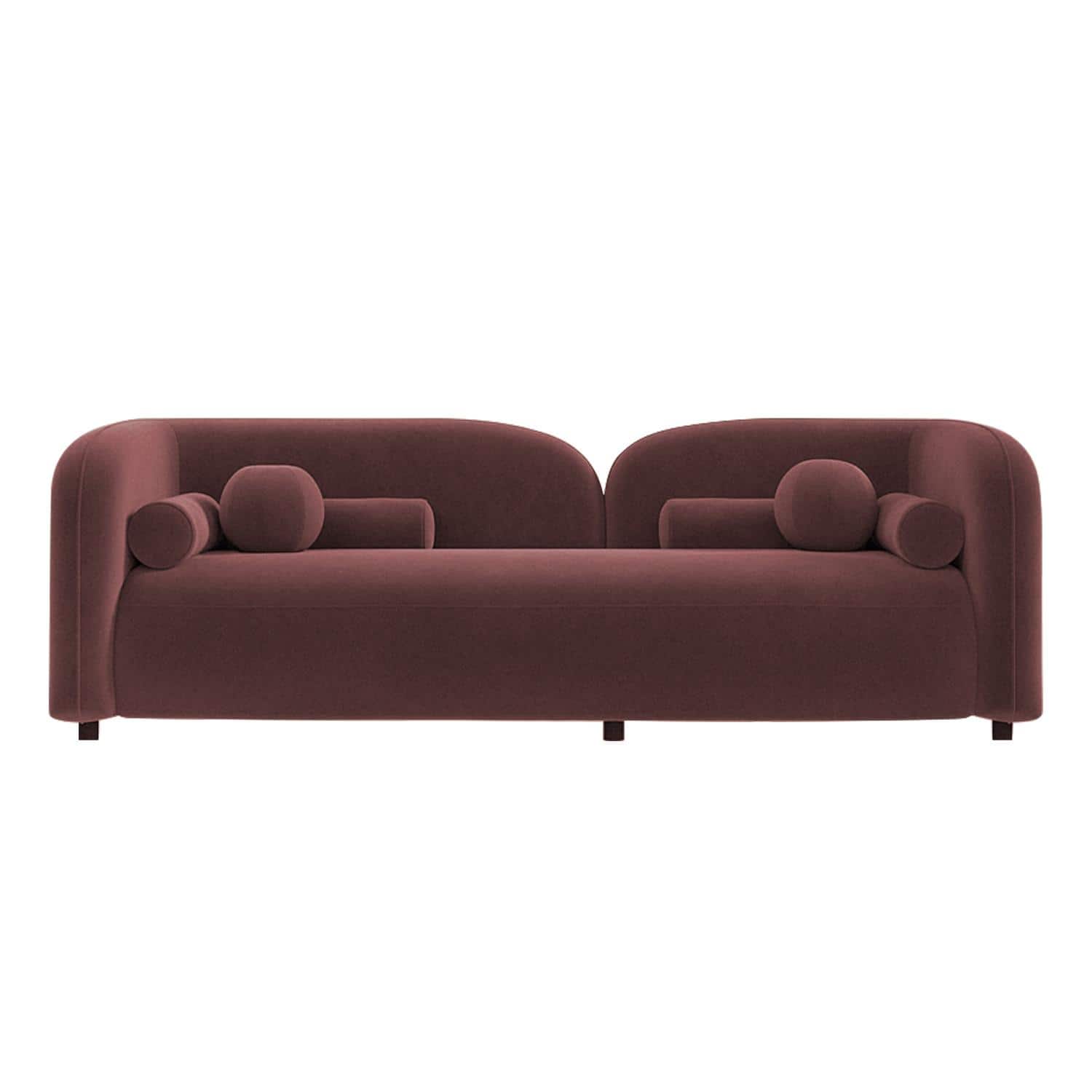 Homro Velvet 3 Seater Sofa in Pink Colour