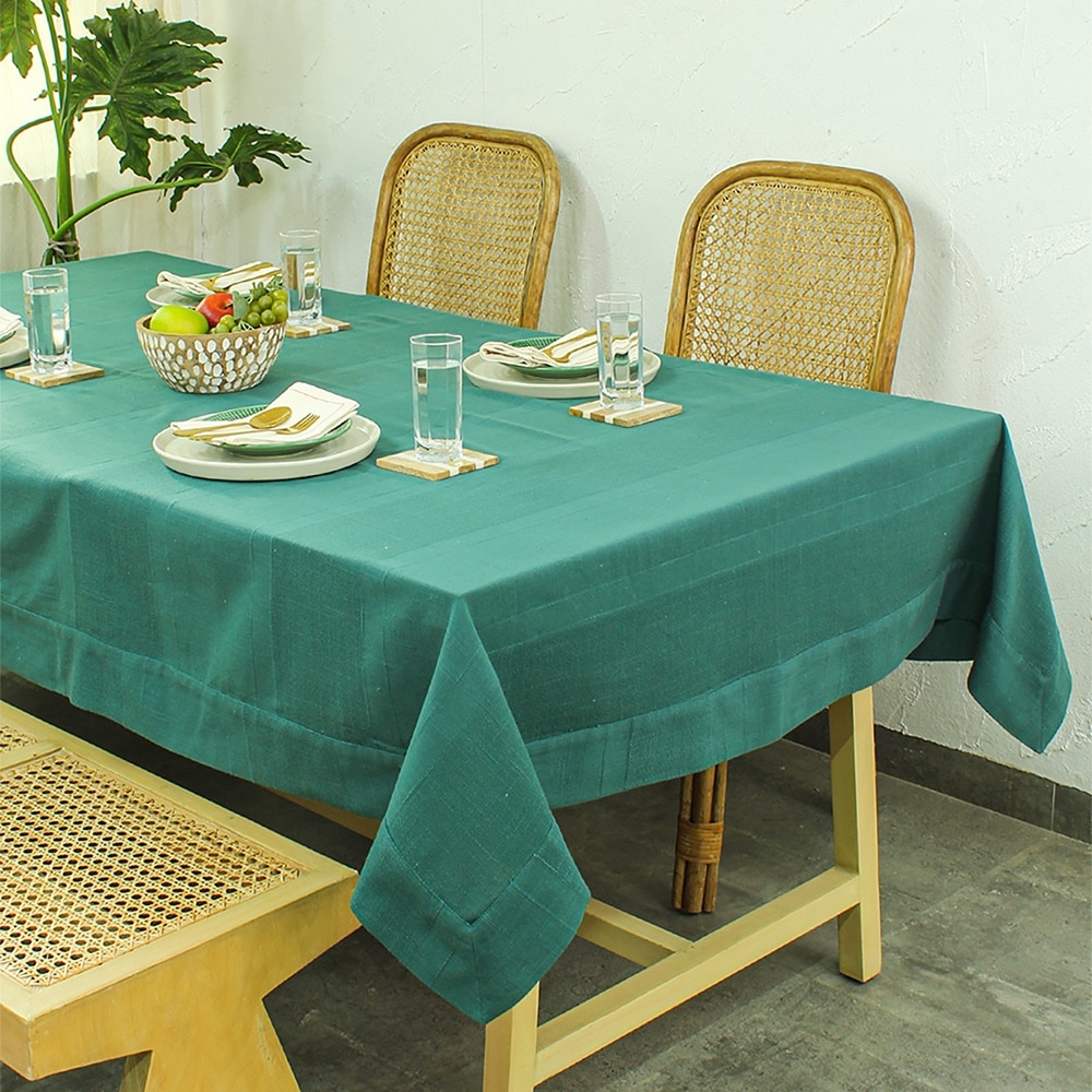 Herringbone 1 Table Cover With Green Colour