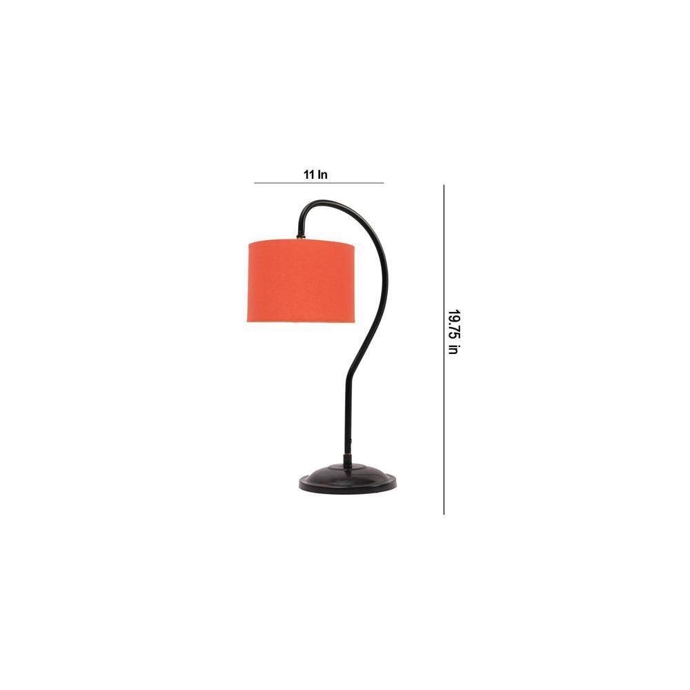 Orange cotton Curvy table lamp with Iron Base (SP04)