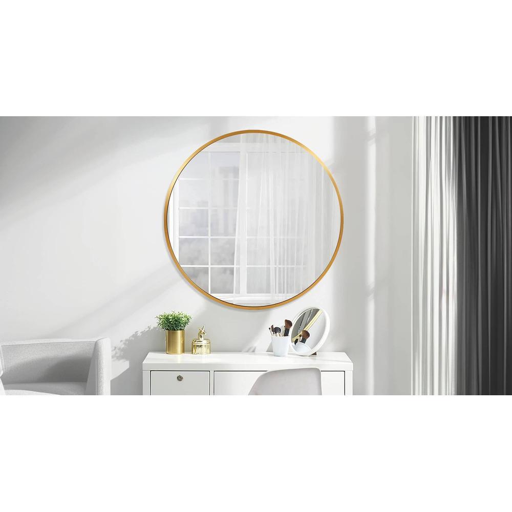 20″ Gold Round Mirror