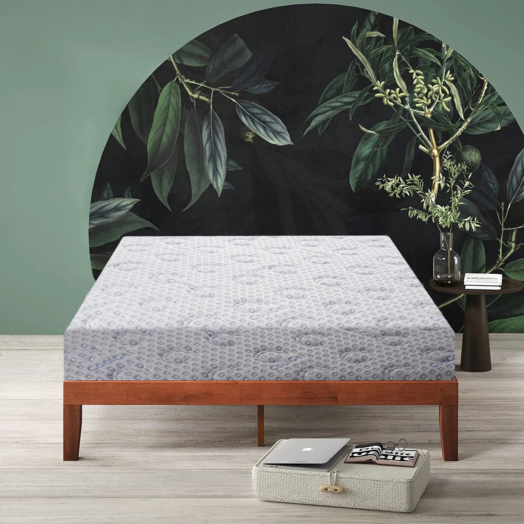 Nirvana Bamboo Fabric with Herb Fresh Technology 7 Zone 4 Inch Single Latex Foam Mattress L x W 78 inch x30 inch