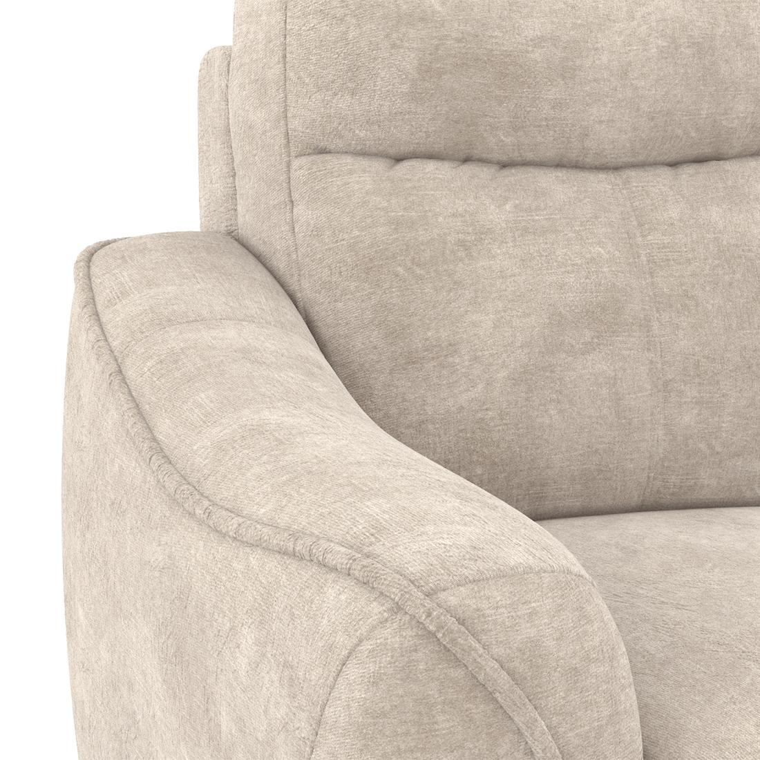 Ronan 3 Seater Fabric Sofa In Beige Colour