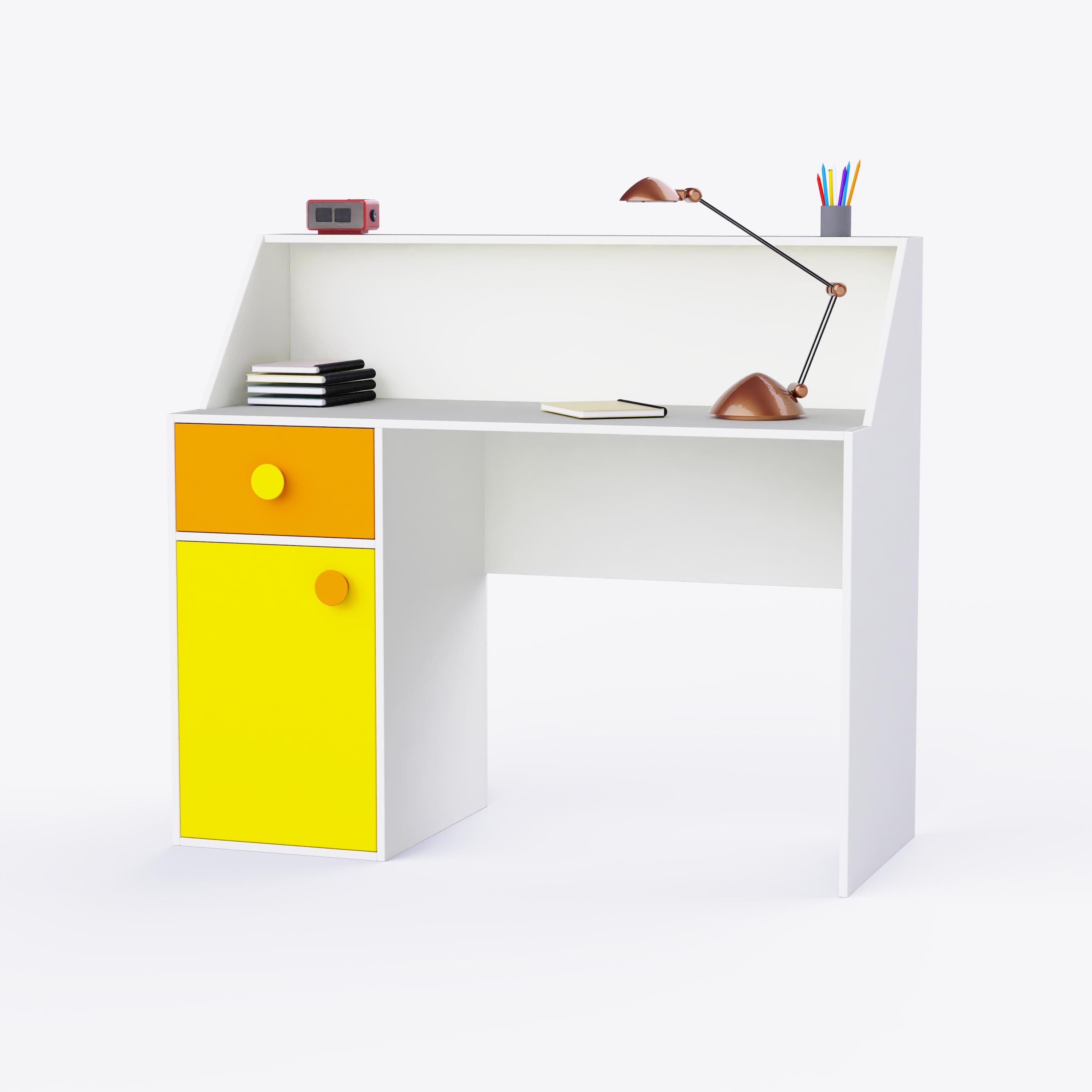 Elementary Study Table In White Colour