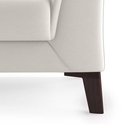 Weston 1 Seater Half Leather Sofa in White Colour