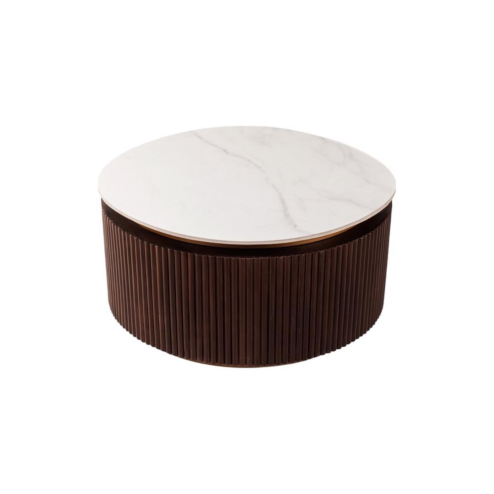 Roswell Coffee Table In Dark Walnut Finish
