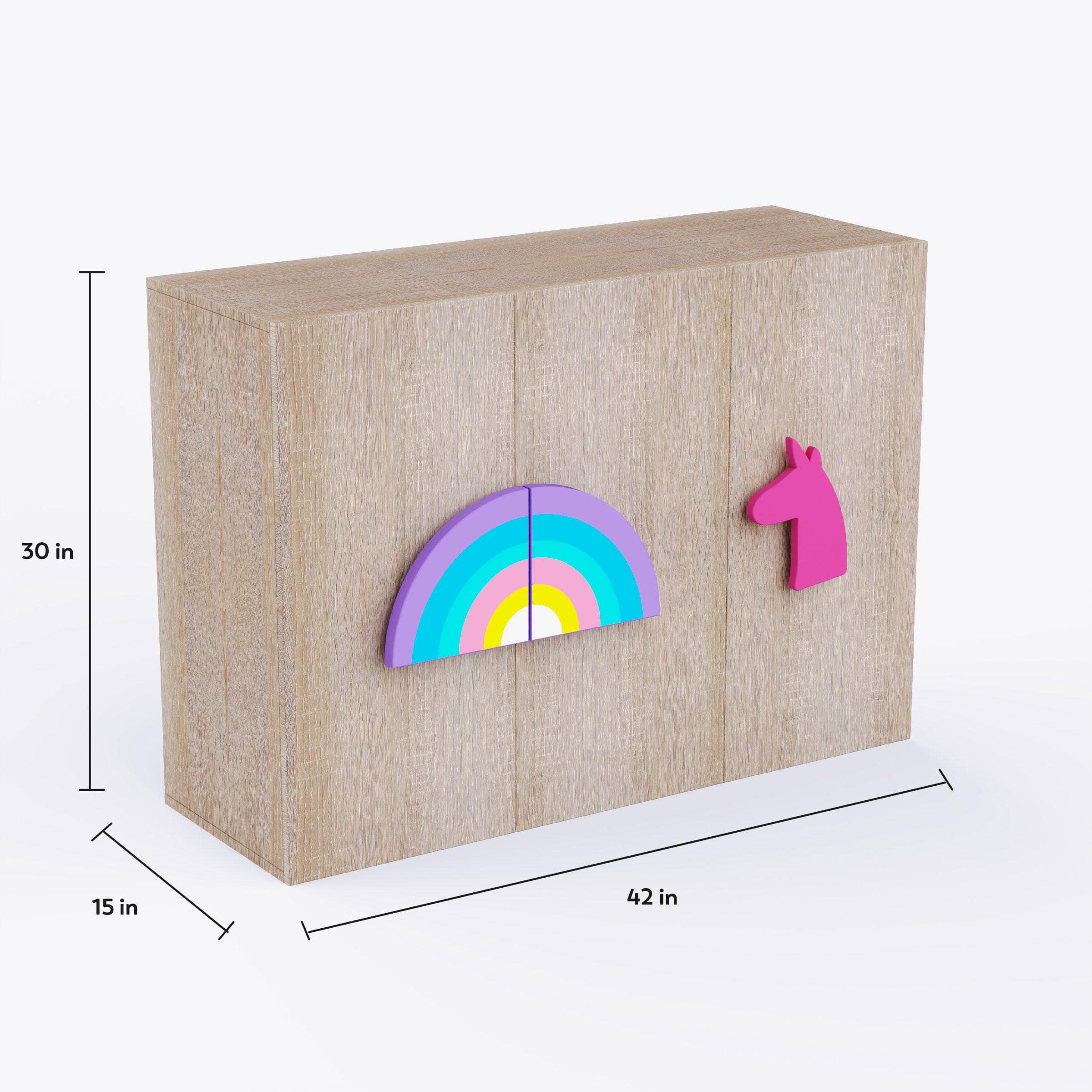 Unicorn'S Playground Cabinet Storage In Oak Colour
