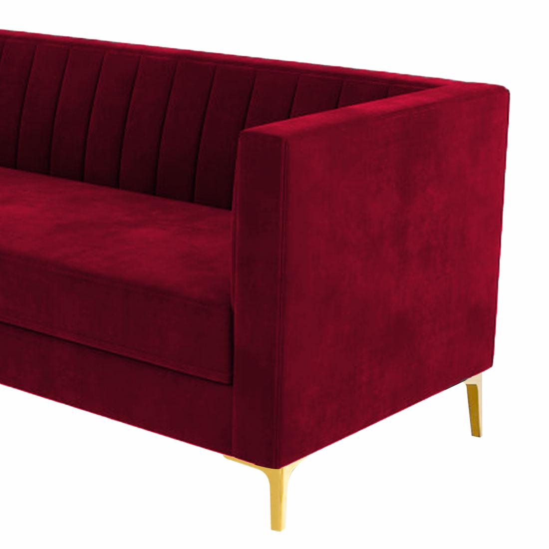 Loris Fabric Sofa - Maroon