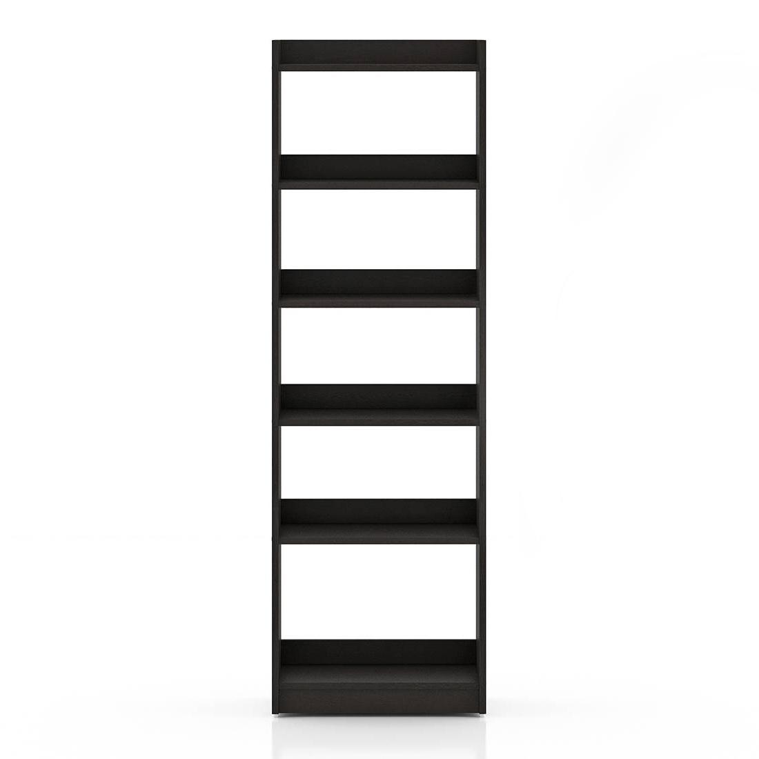 Megan Engineered Wood Bookshelf in Dark Wenge Finish