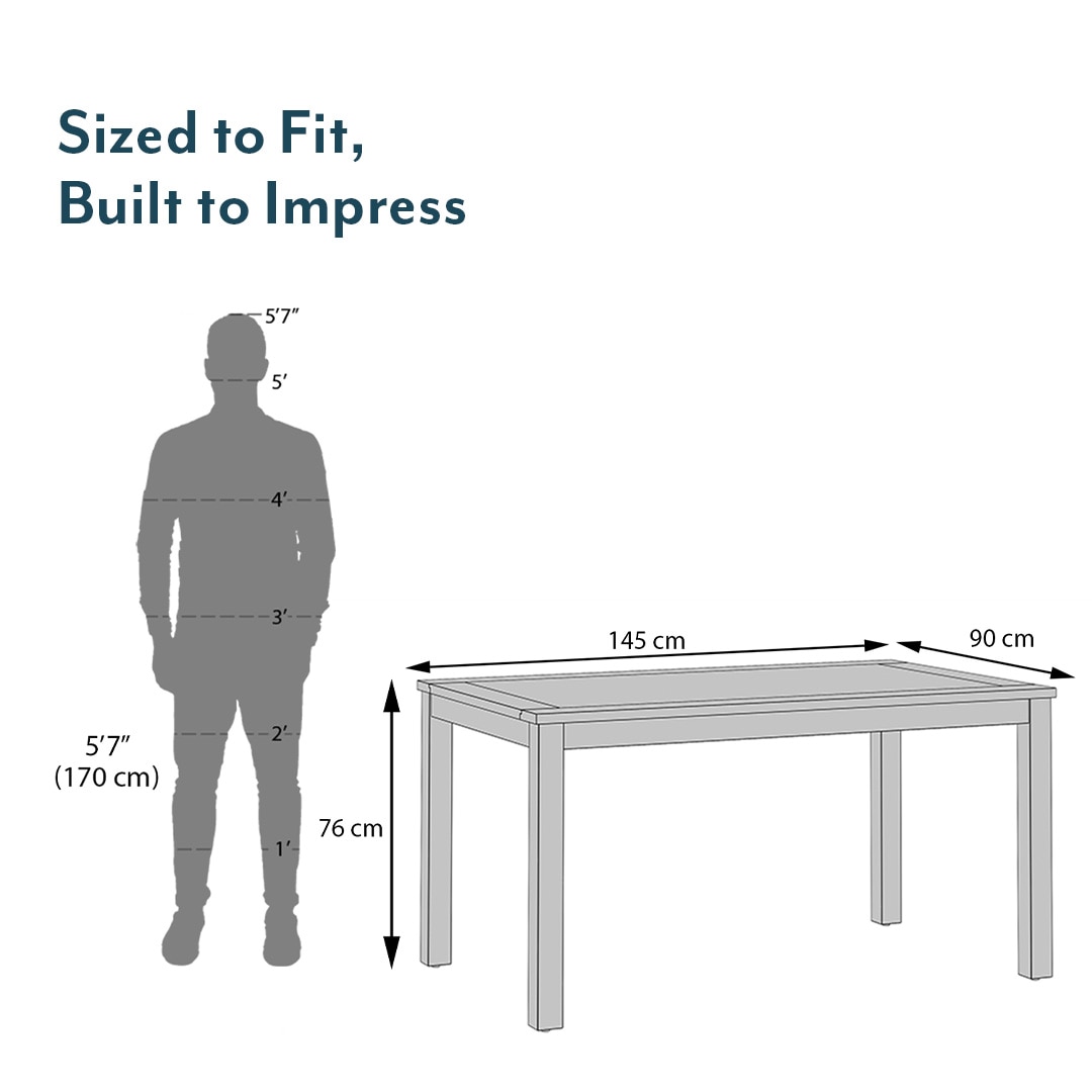 Floyd 6 Seater Solid Wood Dining Table With Glass In Mahogany Finish