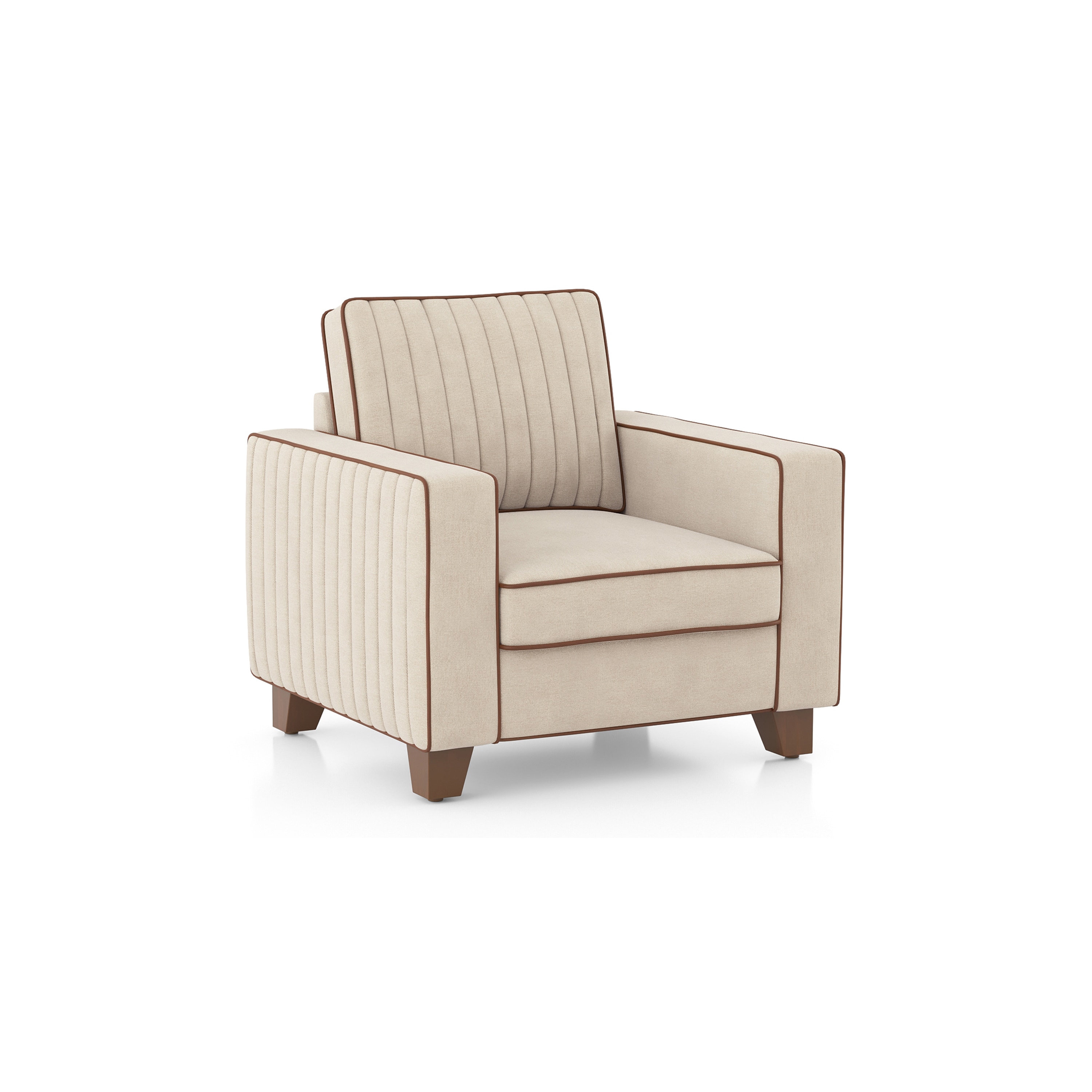 Apollo Neo Sofa (Colour : Classic Beige, Seating Capacity : 1 Seater, Cushion Type : Hard, Back Height : Regular Back)