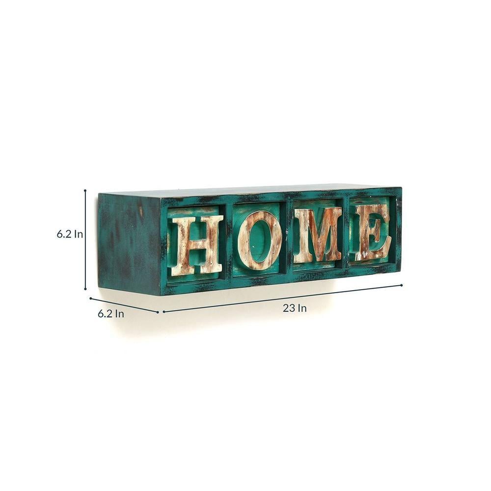 WOODENMOOD Rectangular Wall Rack