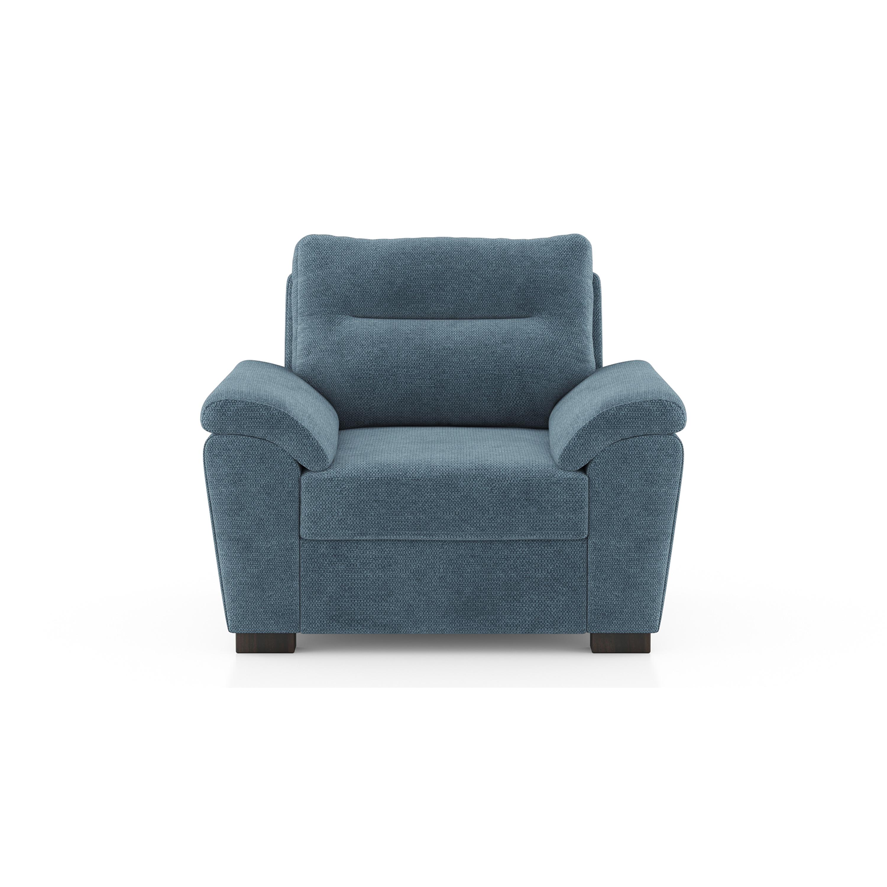 Adelaide Essential 1 Seater Fabric Sofa In Ocean Weave