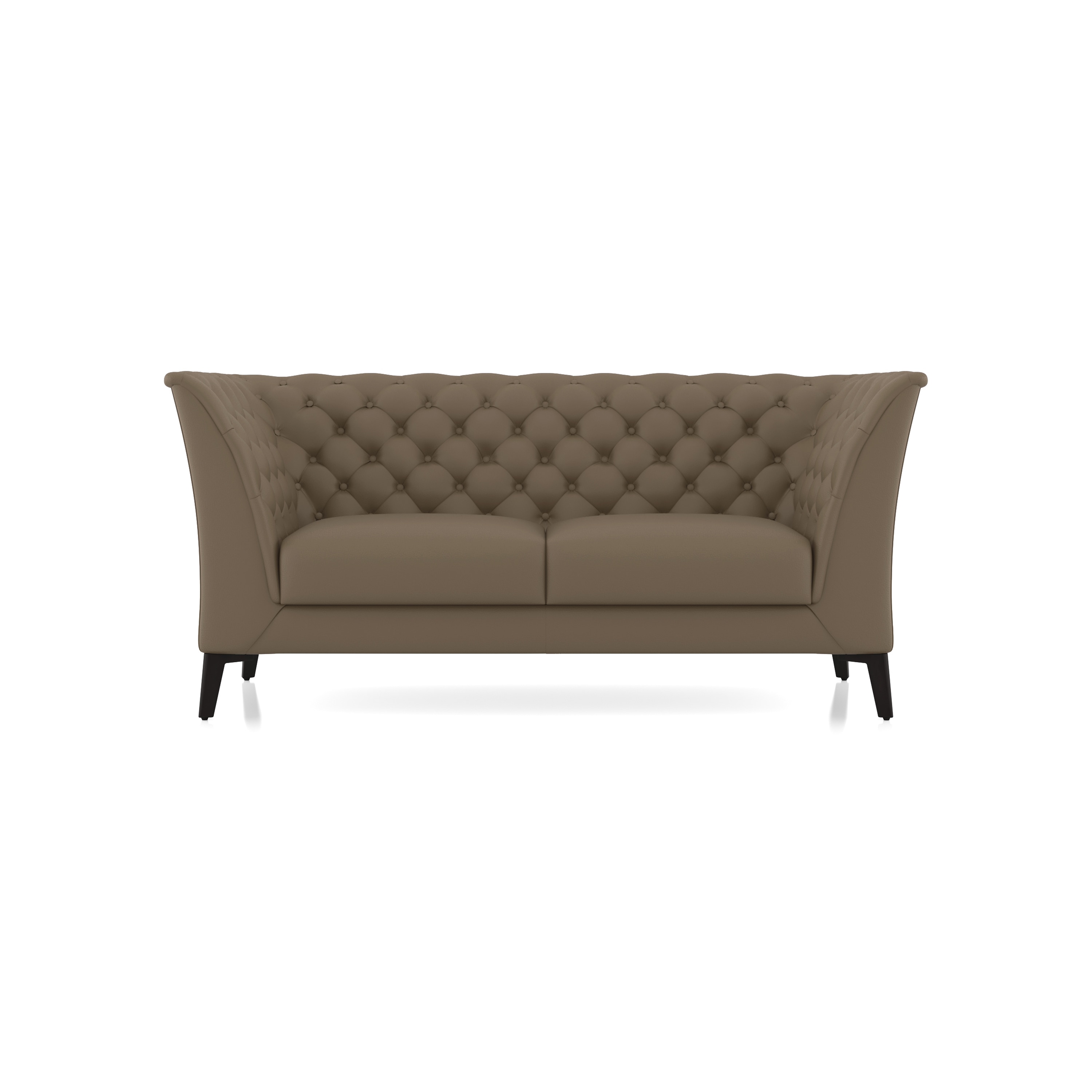 Weston 2 Seater Premium Italian Leather Sofa In Dark Truffle - Urban Ladder
