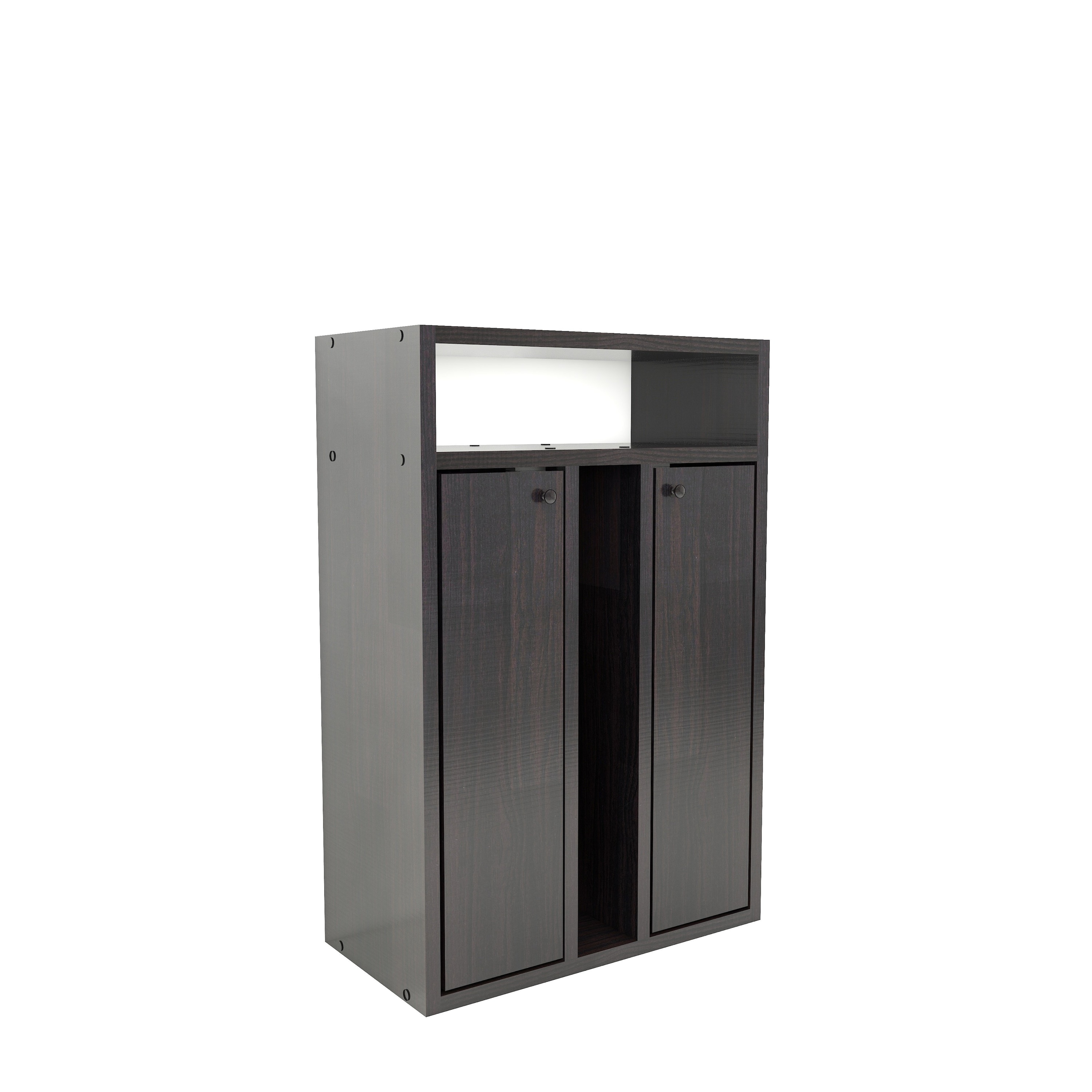 Ren Engineered Wood Bedside Table in Wenge Finish