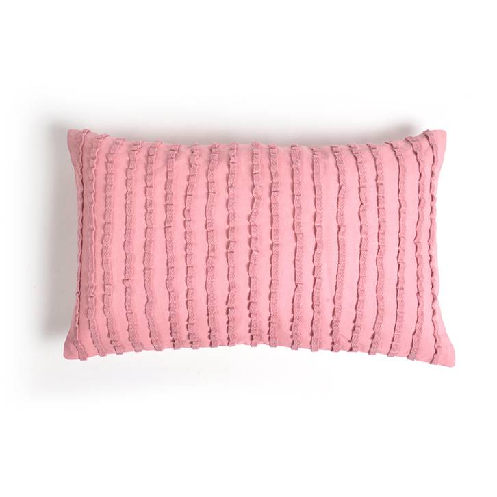 Embellished Flamingo Pink Lumbar Cushion Cover