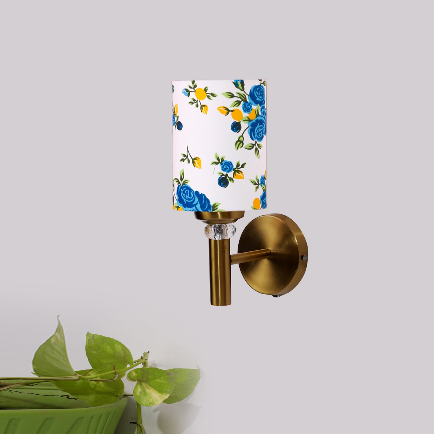Devansh Metal Electric Wall Light in Gold Colour with Multi Shade Count of 1 Light - Devansh