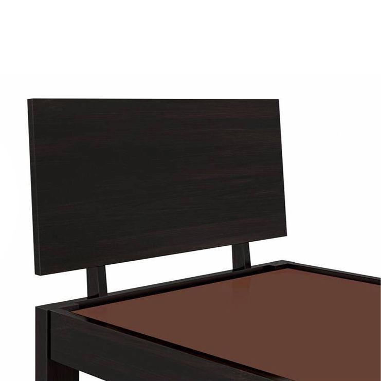 Boston Solid Wood Single Size Bed In Mahogany Finish