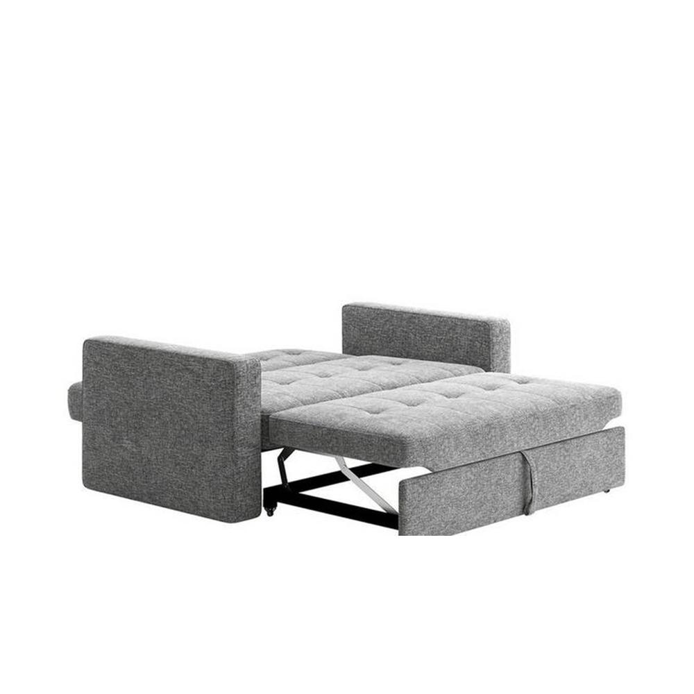 Hajel 3 Pull Out Sofa Cum Bed In Grey Colour
