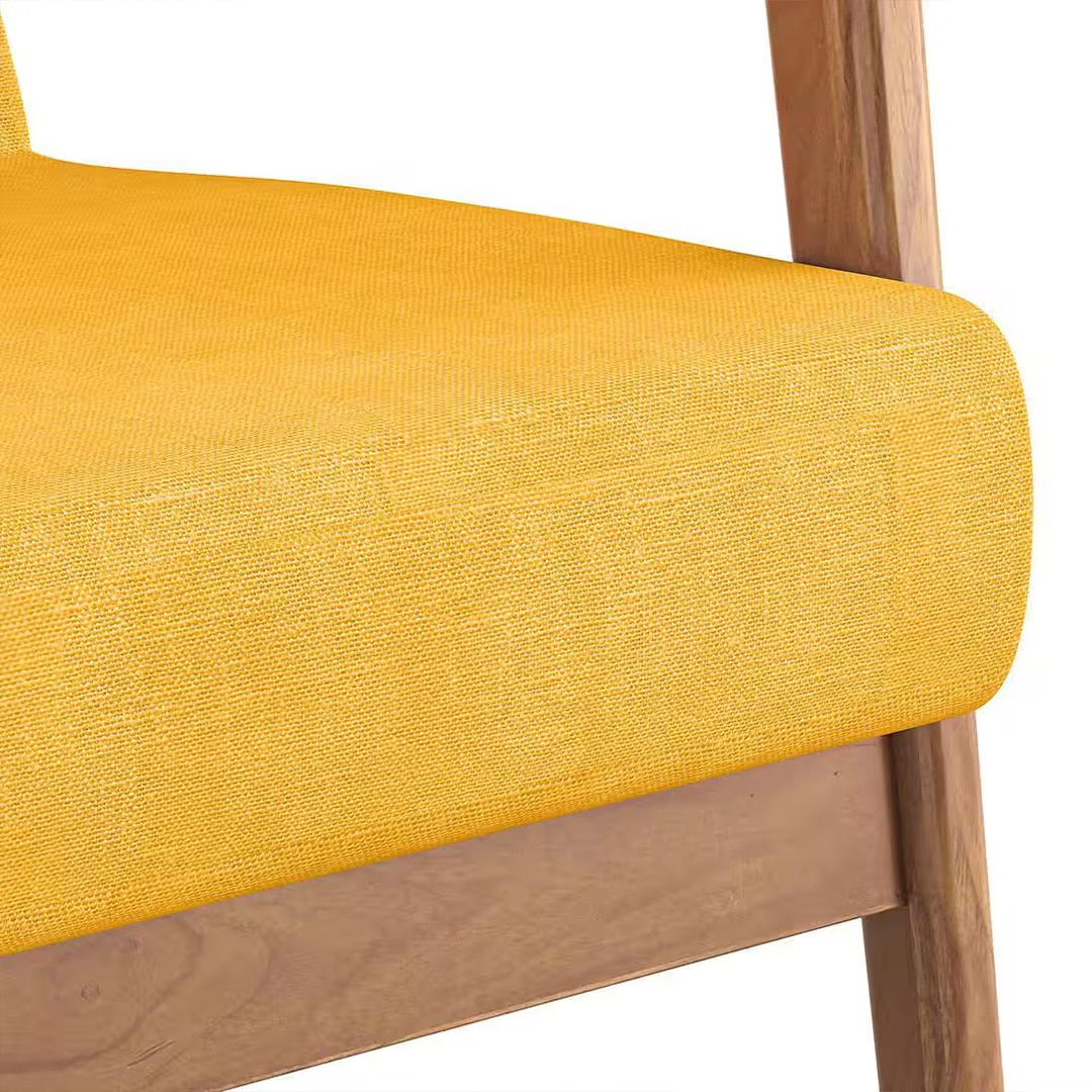 Brooks Lounge Chair in Mustard Yellow Colour