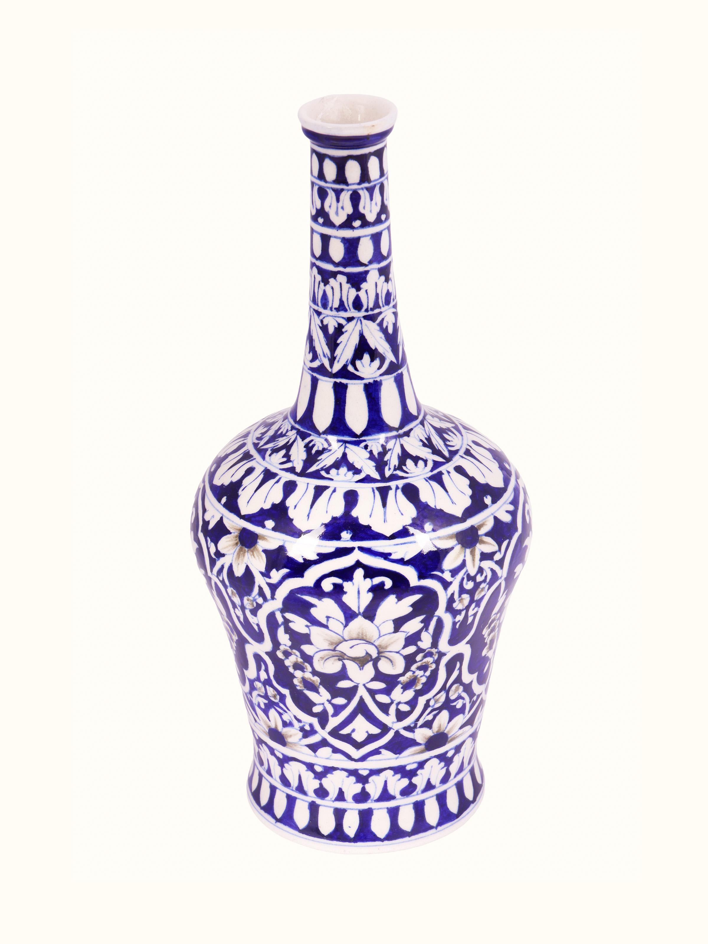 Blue Pottery Ceramic Table Vase