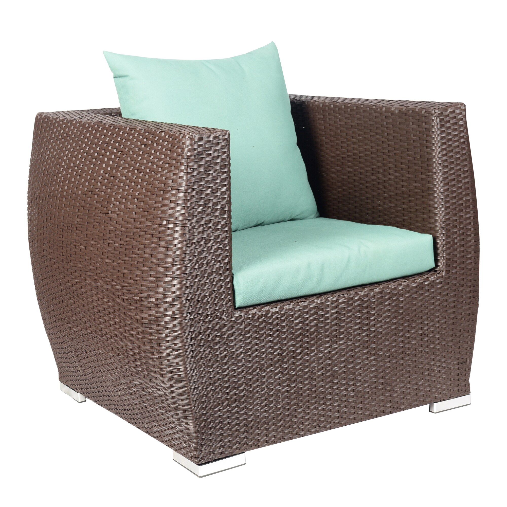 Nantes 3+1+1 Seater Wicker Sofa Set in Brown Colour