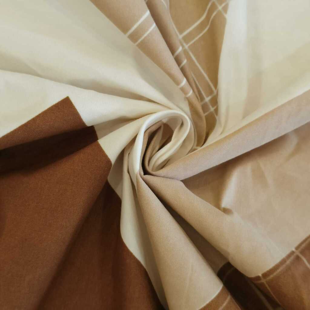 Multicolor Geomertrical 210 TC Mix Cotton Flat Single Bed Size Bedsheet With 1 Pillow Cover From Threads