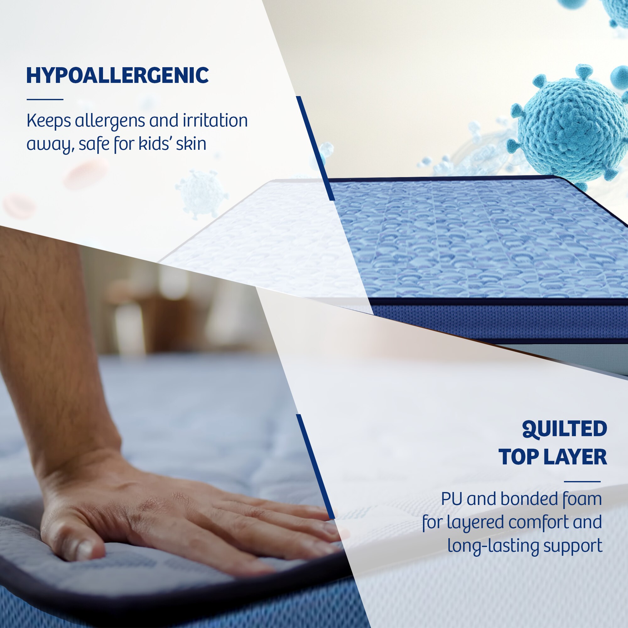 KURLON DuoRest Essential 5 inch Single Bonded Foam Mattress (L x W: 72 inch x 35 inch)