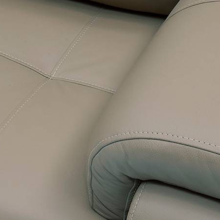 Trissino 3 Seater Leather Sofa in Cappuccino Colour