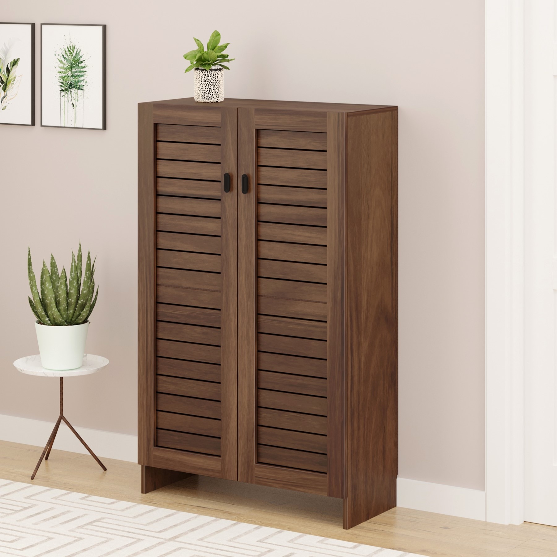 Bluewud Wimzoe Engineered Wood Shoe Racks In Brown Maple Finish - Bluewud