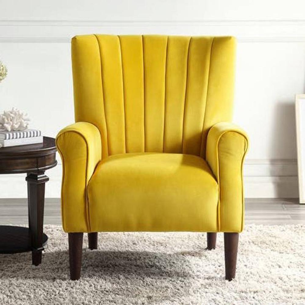 Maxo Accent Chair in Yellow Colour