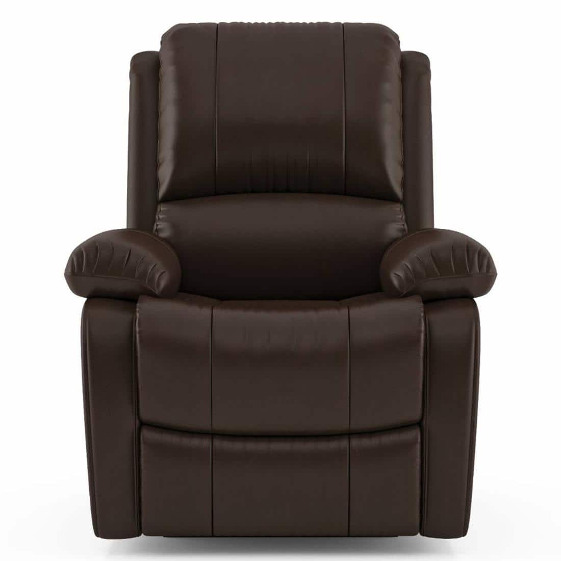 Lebowski Leatherette One Seater Manual Recliner in Espresso Colour