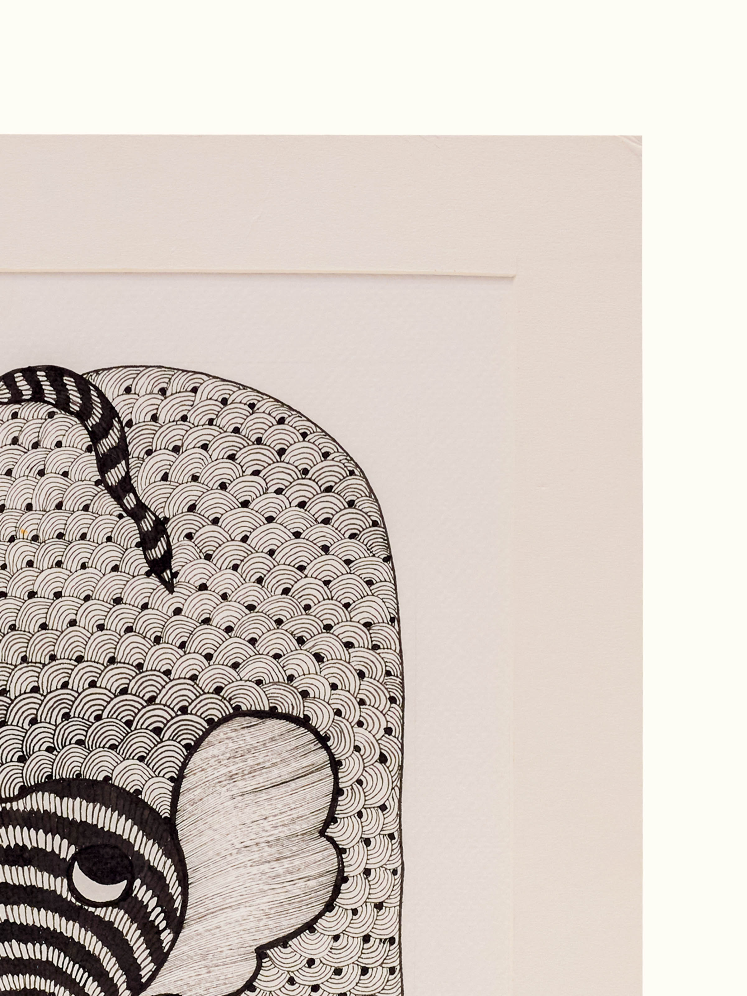 The Sacred Elephant Gond Art