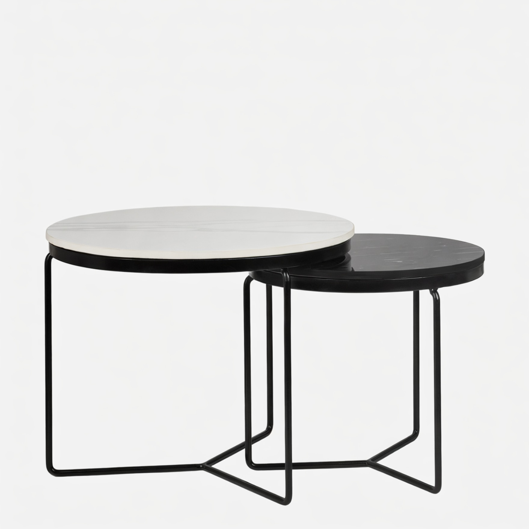 Minimalis Nesting Table Black