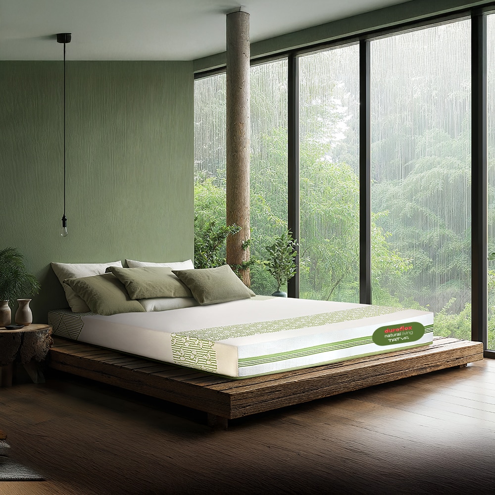 Tatva - Organic Cotton Fabric Latex Mattress (84 x 48 in, 6 Inches) - Duroflex