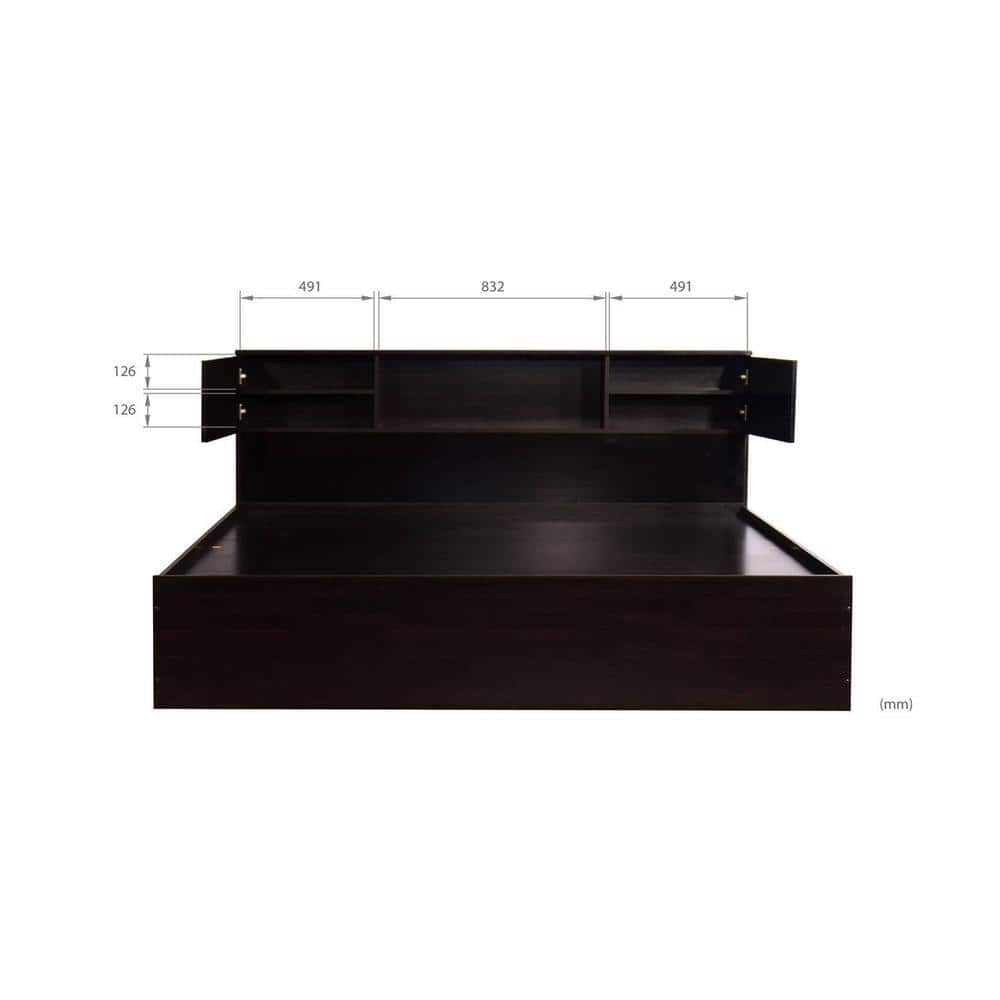 Kamira Solid Wood King Size Drawer Storage Bed In Melamine Finish