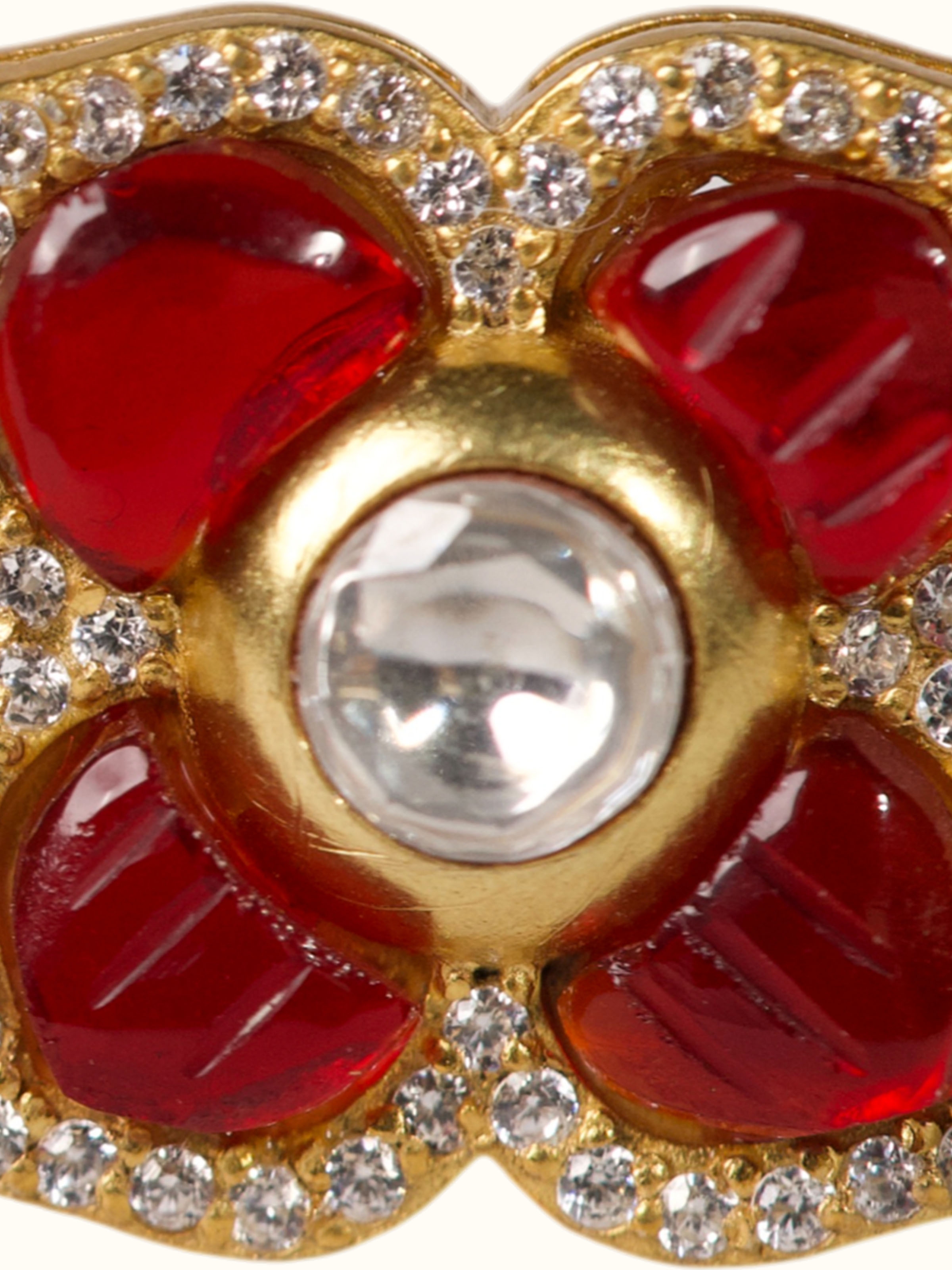 detail view of silver smithing gold plated cufflinks set design