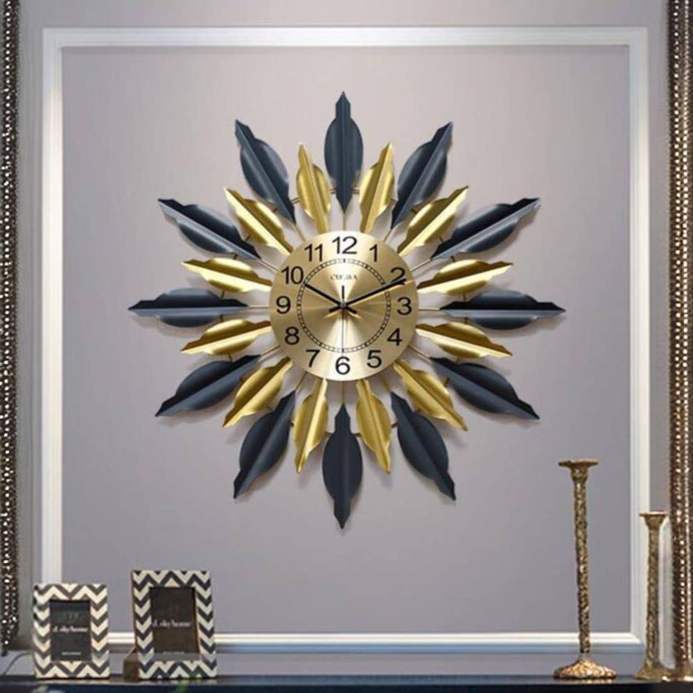 Black and Golden Designer Metal Wall Clock