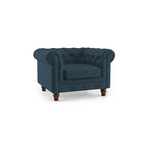 Winchester Premium 1 Seater Fabric Sofa in Indigo Blue Colour