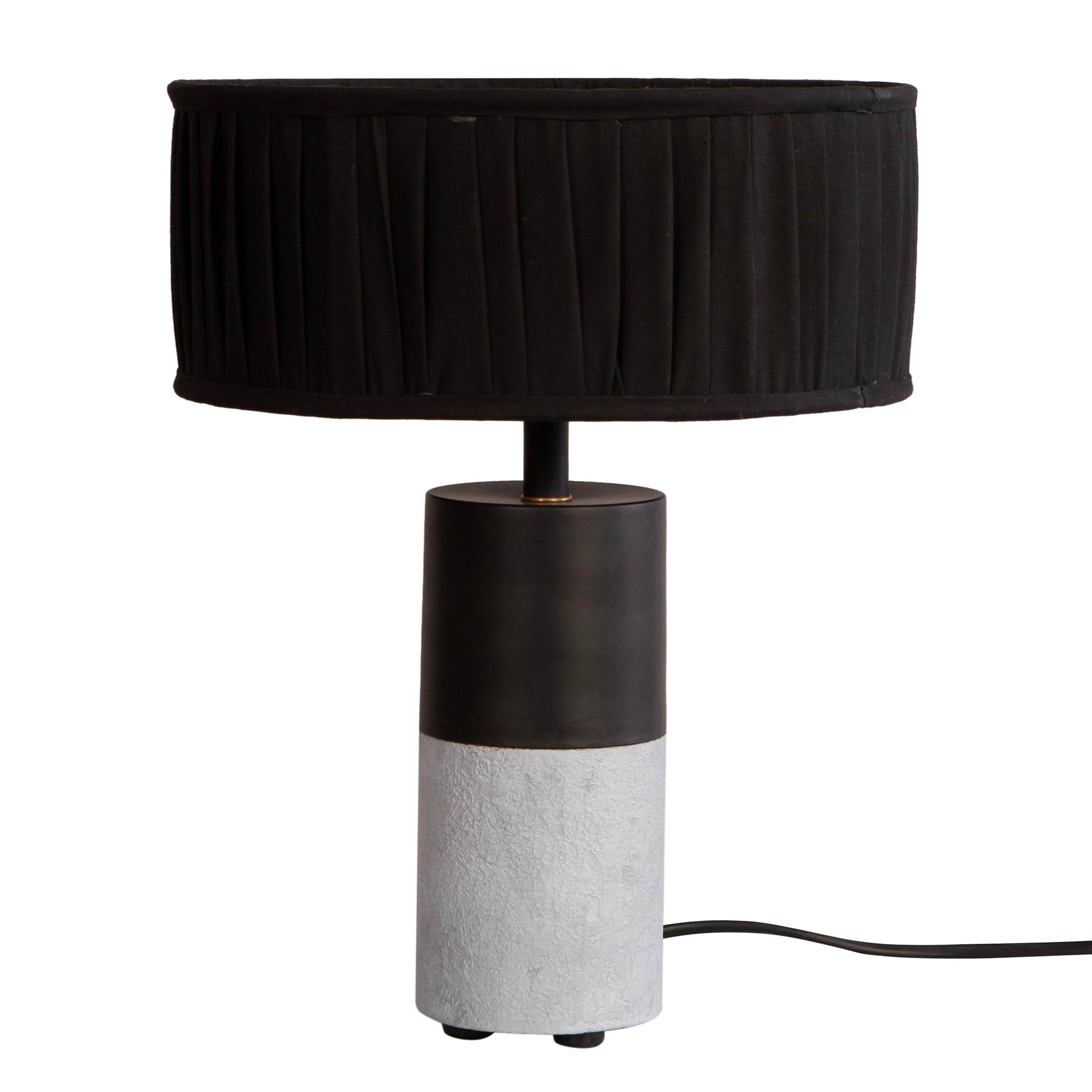Concrete Drum Table Lamp By Shoppeefry