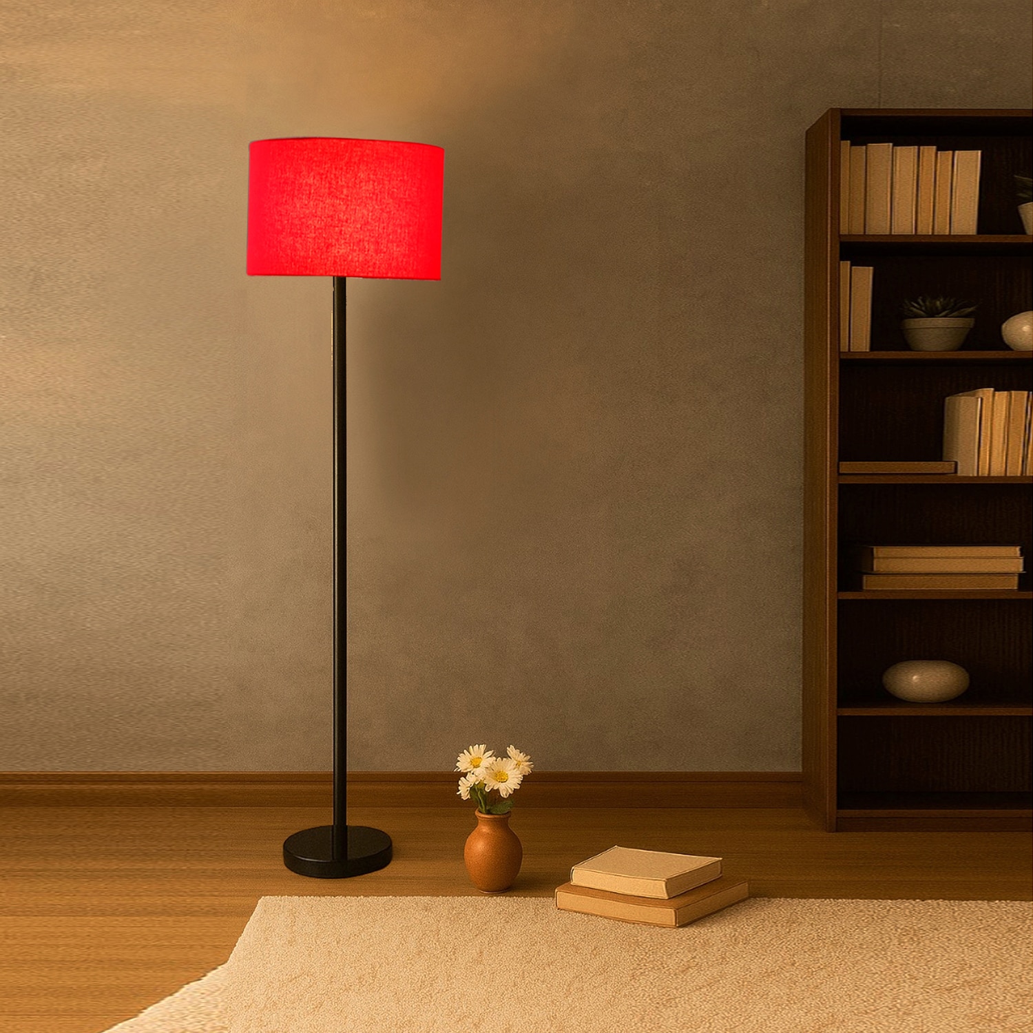 Devansh Wood Floor Lamp