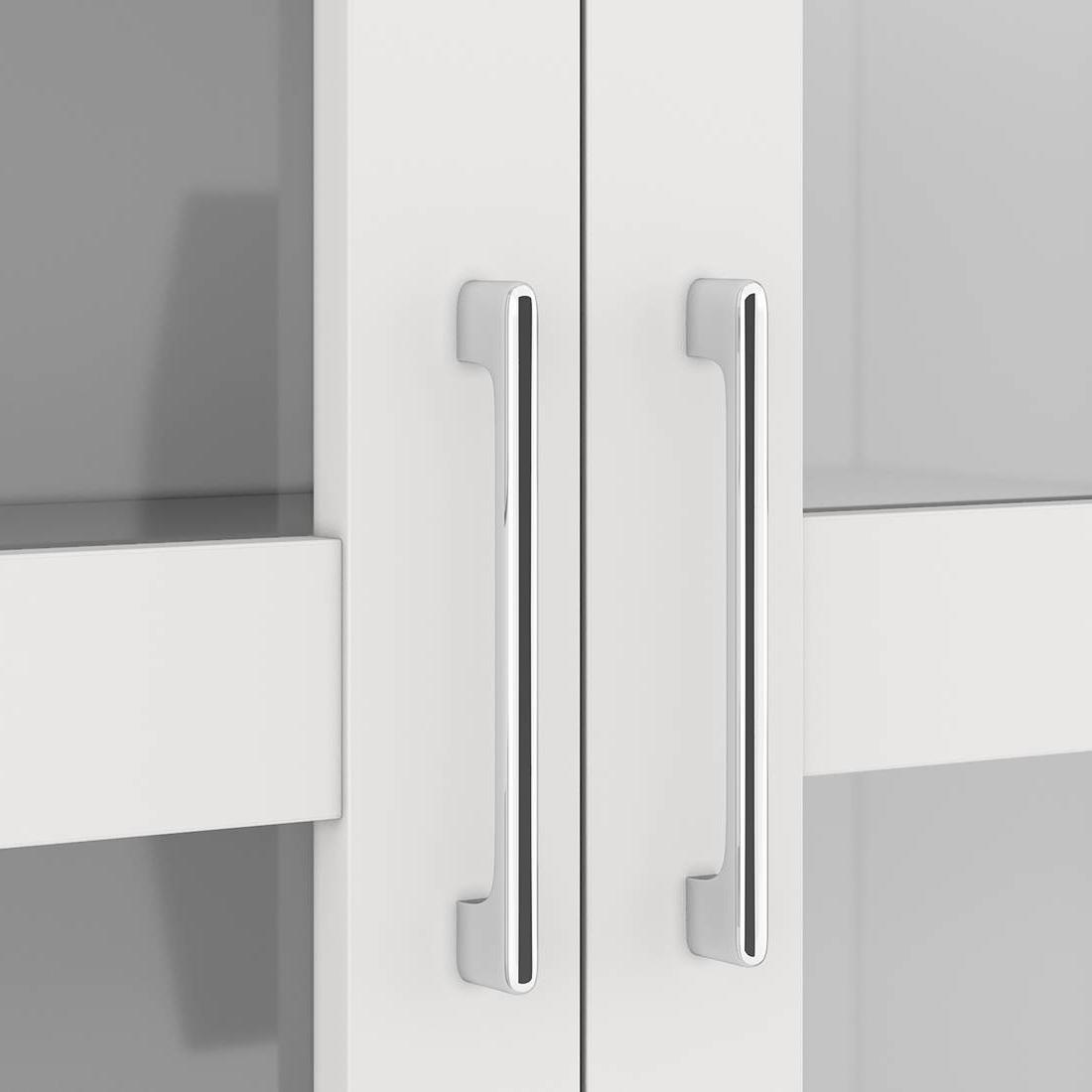 Paige Tall Storage Cabinet in Frosty White