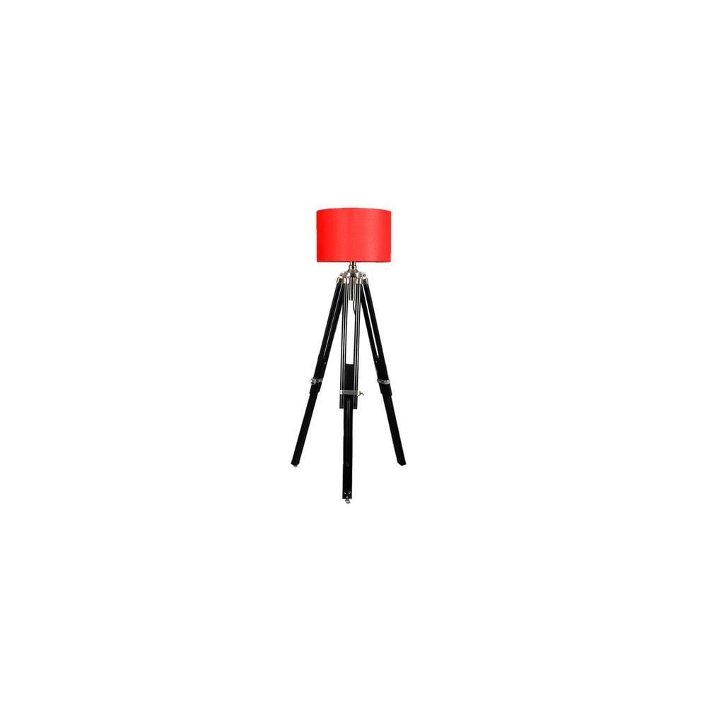Pons Red Cotton Shade Floor Lamp