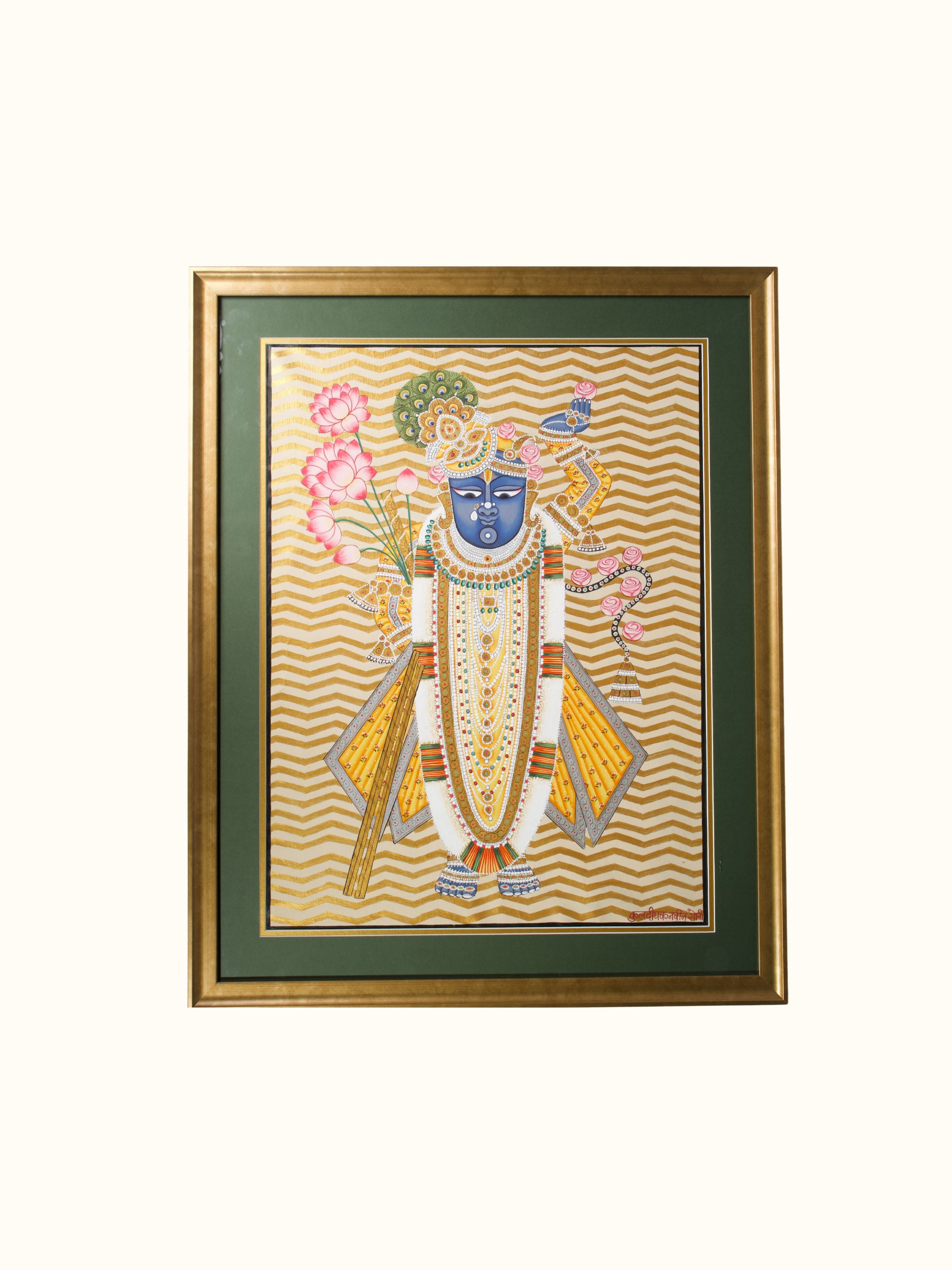 Shrinathji Swaroop Geometric Pichwai Painting