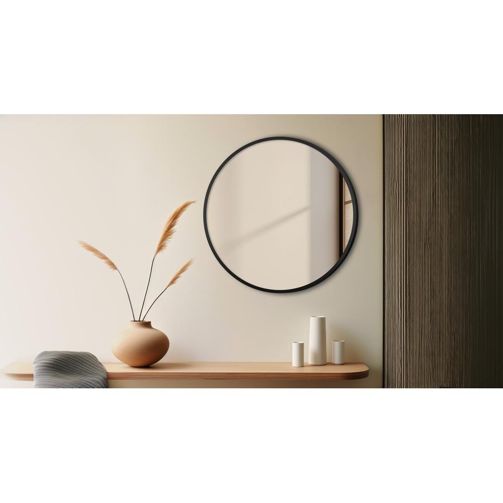 Aluminium Circle Decorative wall mirror by elegant arts and frames (Mirror size 600 mm)
