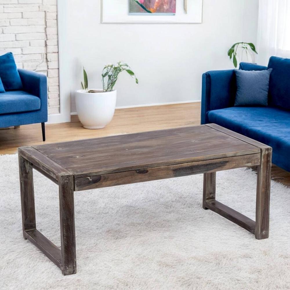 Hamstreet Sheesham Wood Coffee Table In Antique Grey Finish
