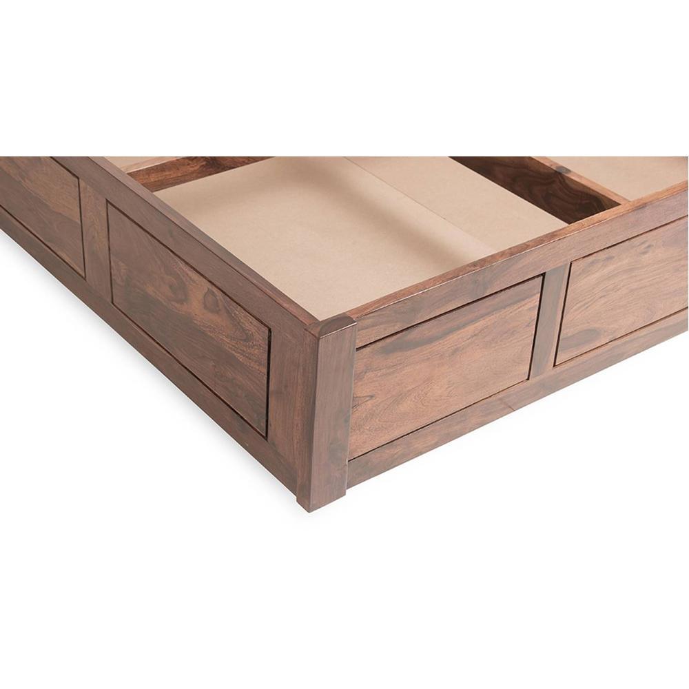 Admire Solid Wood King Size Box Storage Bed In Honey Finish