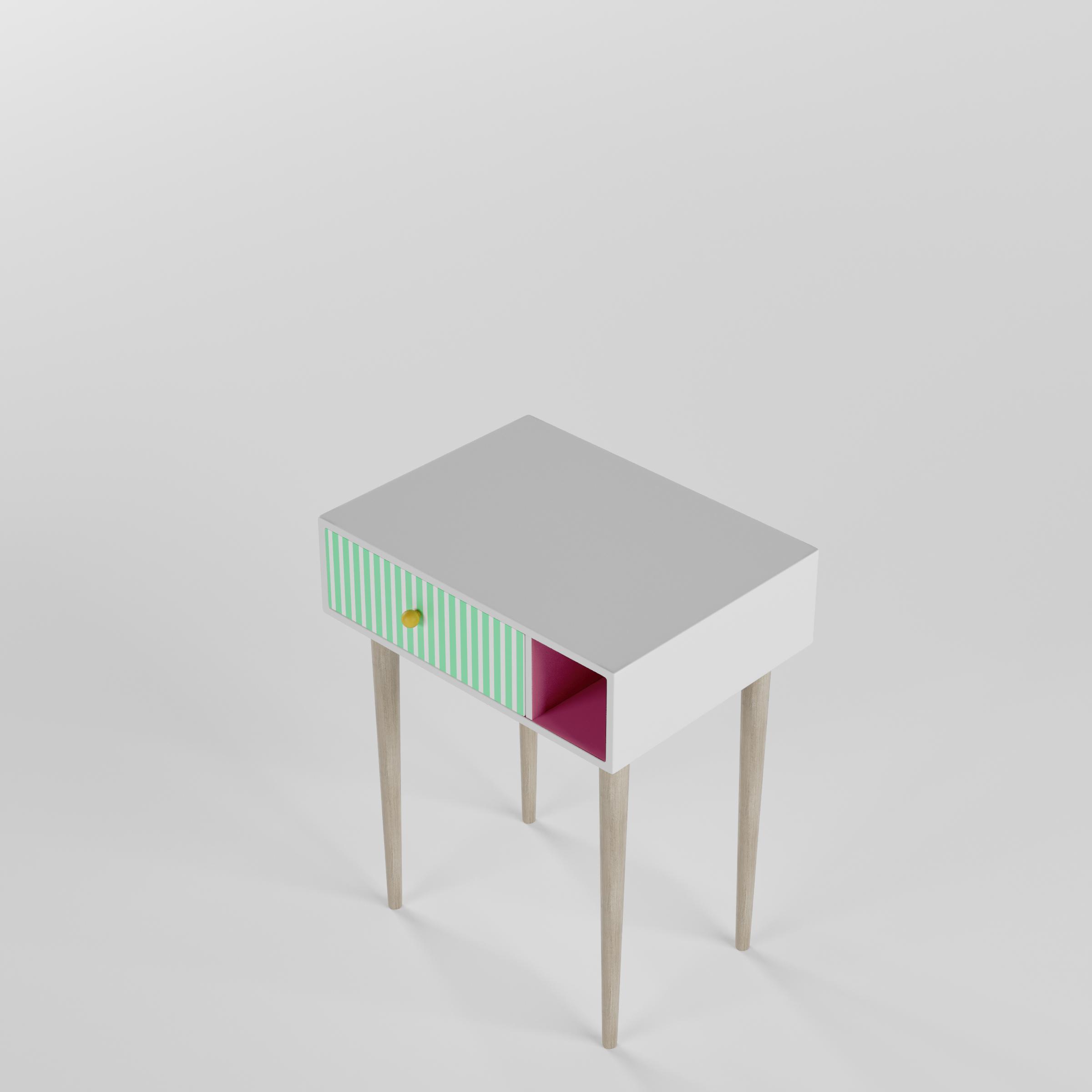 Craft Villa Toddlers Table With Display Cabinet In White & Pink Colour