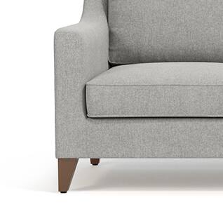 Abbey 1 Seater Fabric Sofa in Vapour Grey Colour